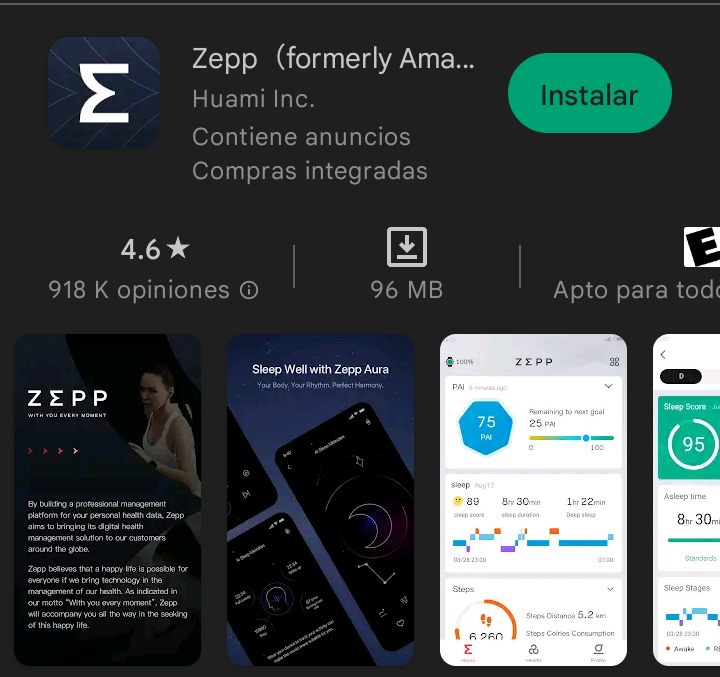 Cómo configurar el Amazfit GTS 2 con la aplicación Zeep